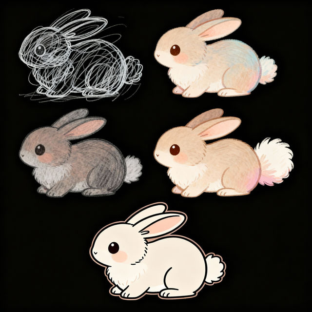 Bunny Drawing Step By Step gallery