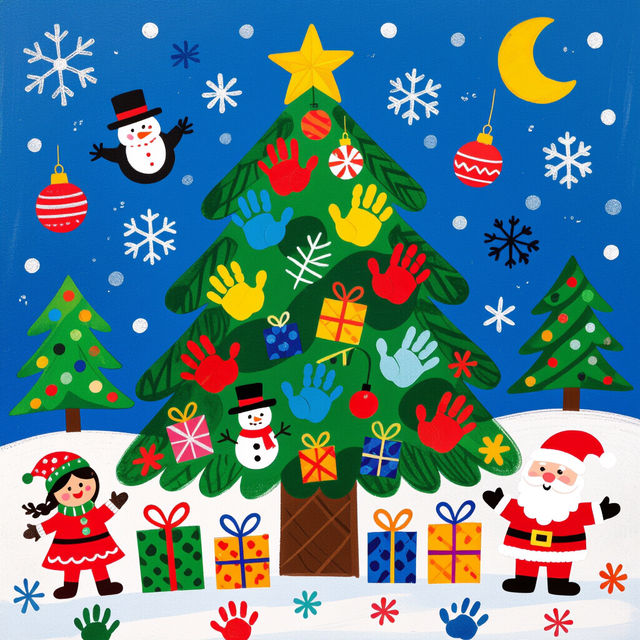 Christmas Handprint Art Ideas gallery