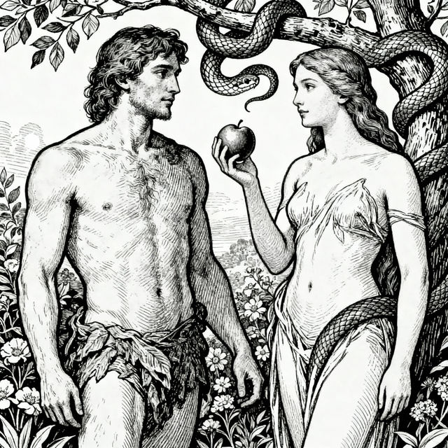 Adam and Eve Drawings - Made With AI gallery