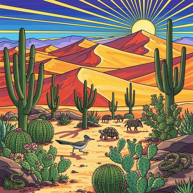 AI Desert Drawing Generator gallery