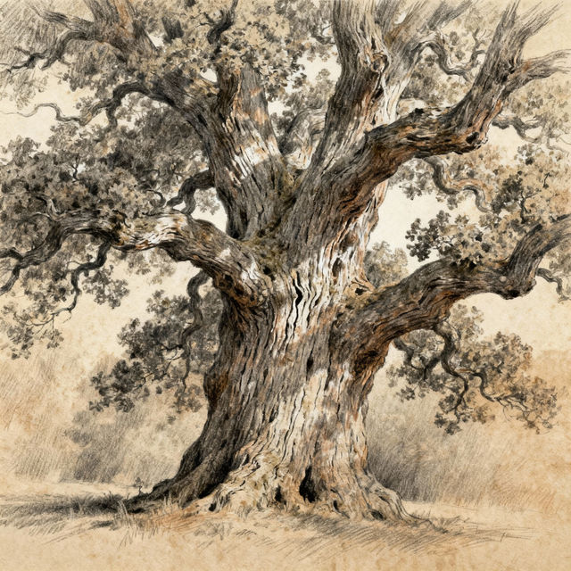 Tree Pencil Drawings - Made With AI gallery