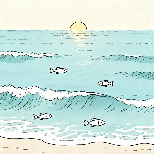 Ocean Easy Drawing - Made With AI gallery