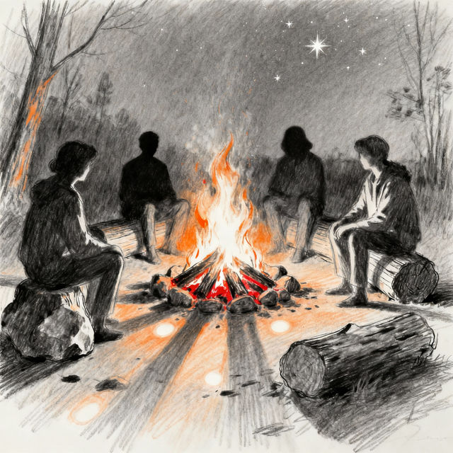 Bonfire Drawings - AI Generated Art gallery