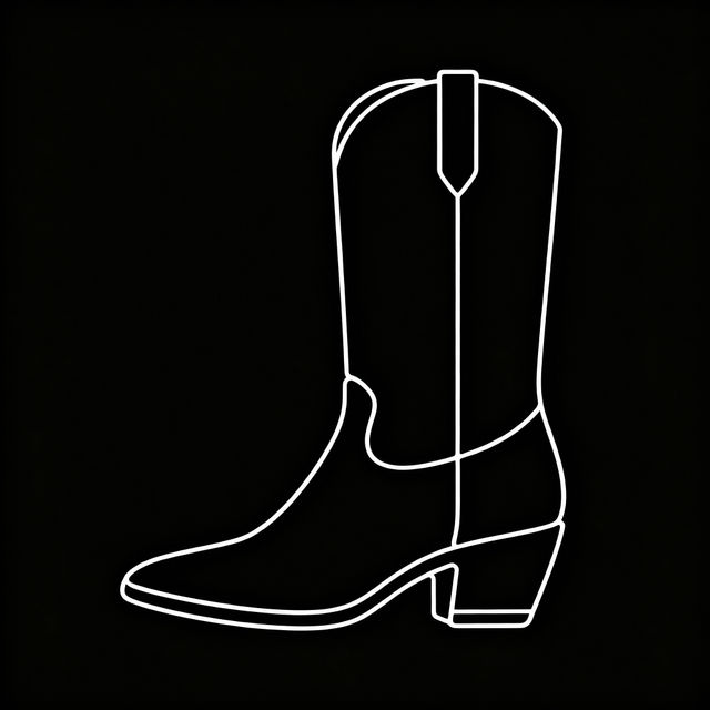 Simple Cowboy Boot Drawings gallery