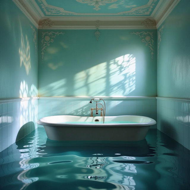 Flooded Bathroom Pictures - AI Generated gallery