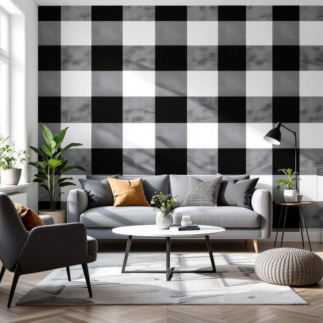 Checkered Peel and Stick Wallpaper gallery