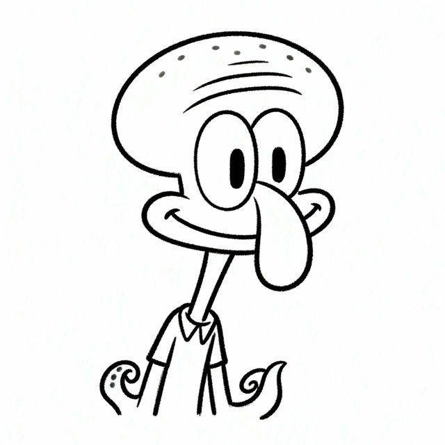Easy Squidward Drawings gallery