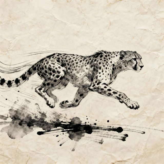 Cheetah Sketch Art gallery