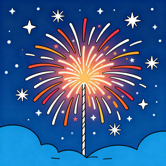 Easy Firework Drawings gallery