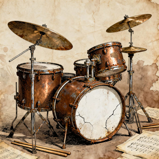 Drum Drawings - AI Generated Art gallery