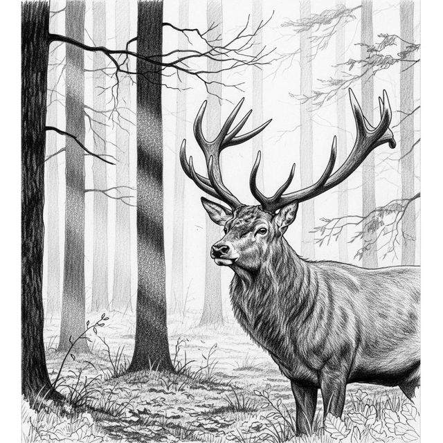 AI Deer Drawings Gallery gallery