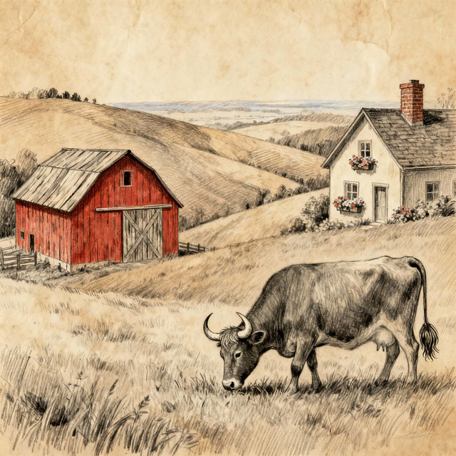 Farm Drawings - AI Generated Art gallery