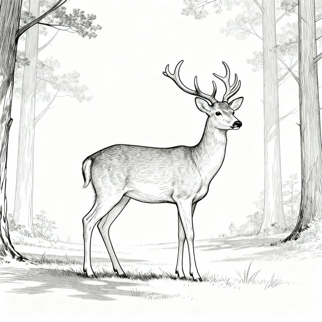 Simple Deer Drawings - AI Generated Art gallery