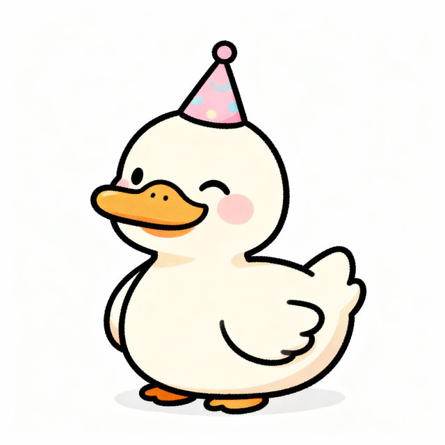 Kawaii Duck Drawing gallery