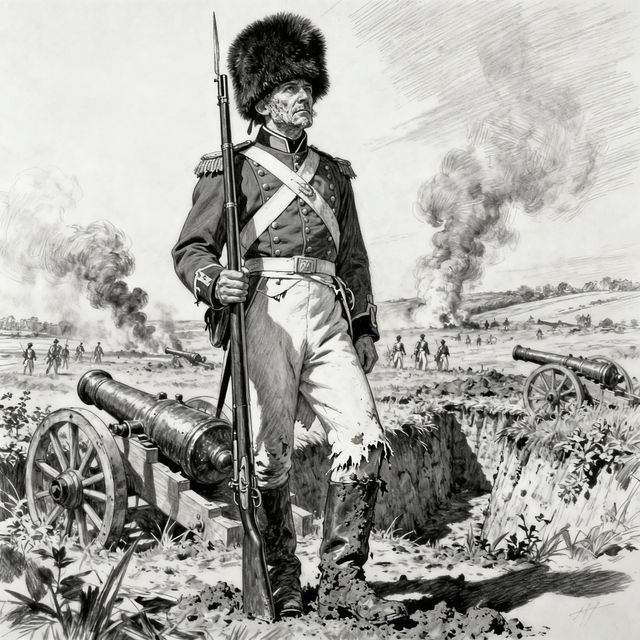 British Soldier Drawings - AI Generated Art gallery