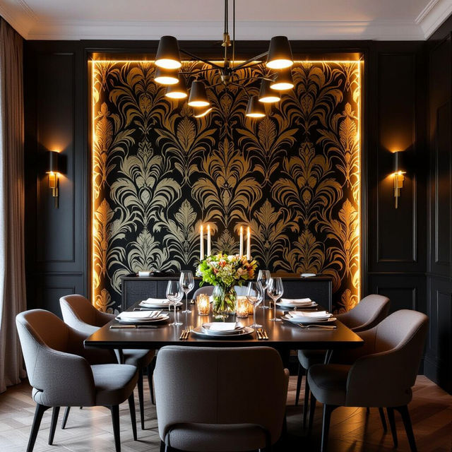 Dining Room Accent Wall Wallpaper gallery