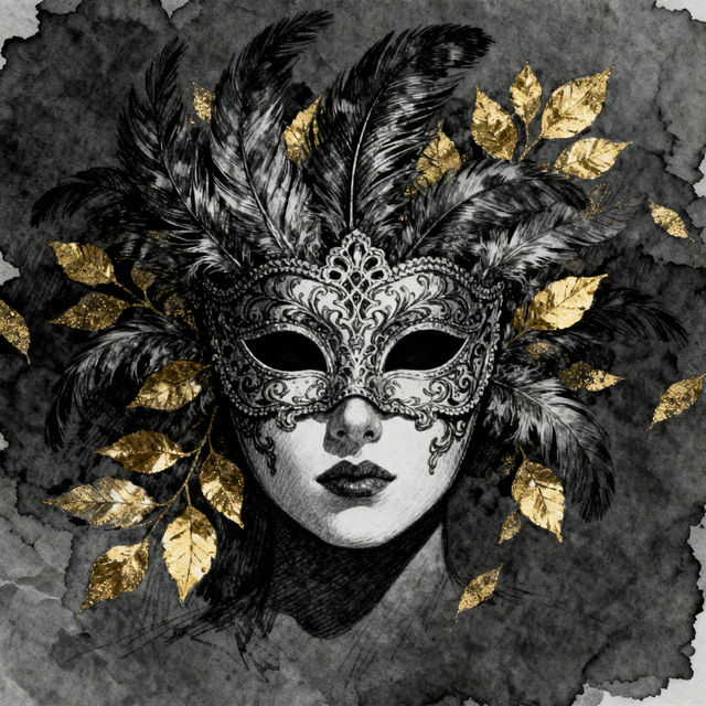 The Mask Drawing - AI Art gallery