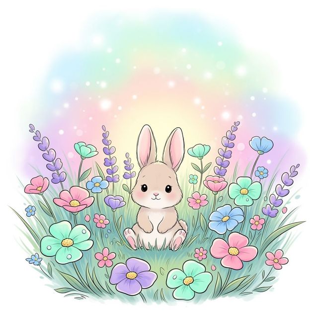 Generate a Cute Bunny Drawing With AI gallery