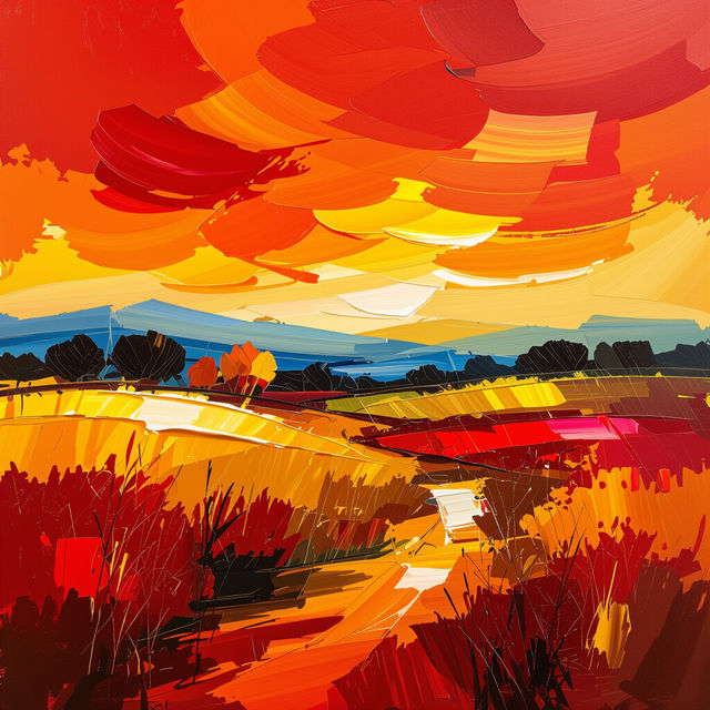 Warm Colors In Art gallery