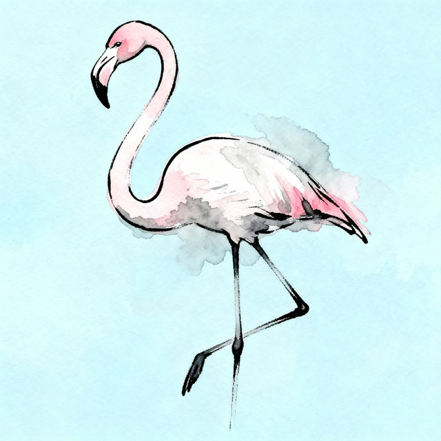 Flamingo Drawing - Easy AI Art gallery