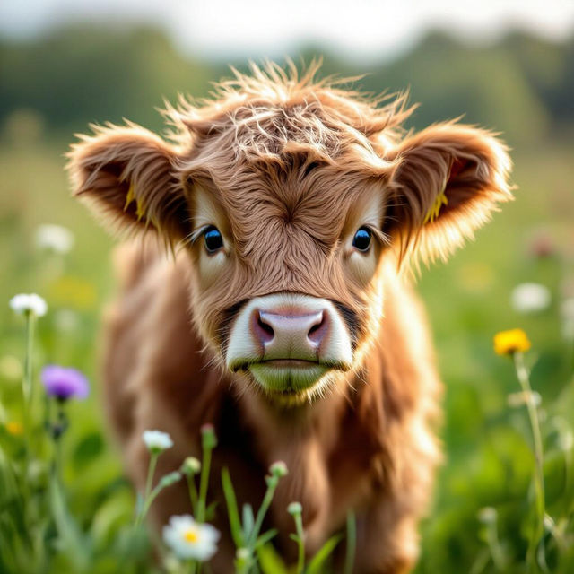 Baby Highland Cow Wallpaper gallery