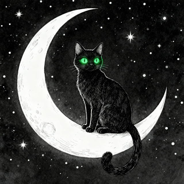 Black Cat Drawings - AI Generated gallery