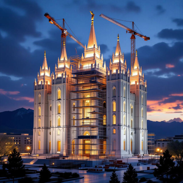 Salt Lake Temple Renovation Pictures gallery