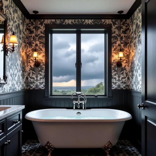 Moody Bathroom Wallpaper gallery