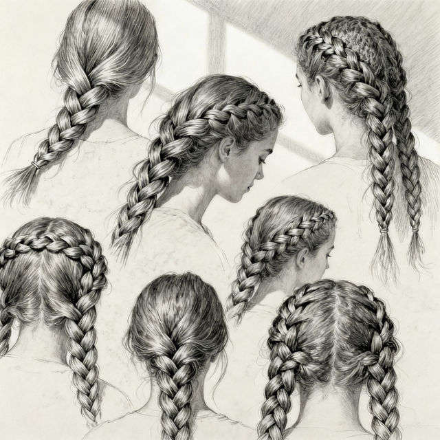 Braids Drawing - Artistic Inspiration gallery