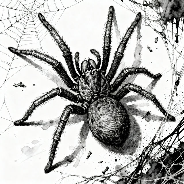 Spiders Drawing - AI Generated Art gallery
