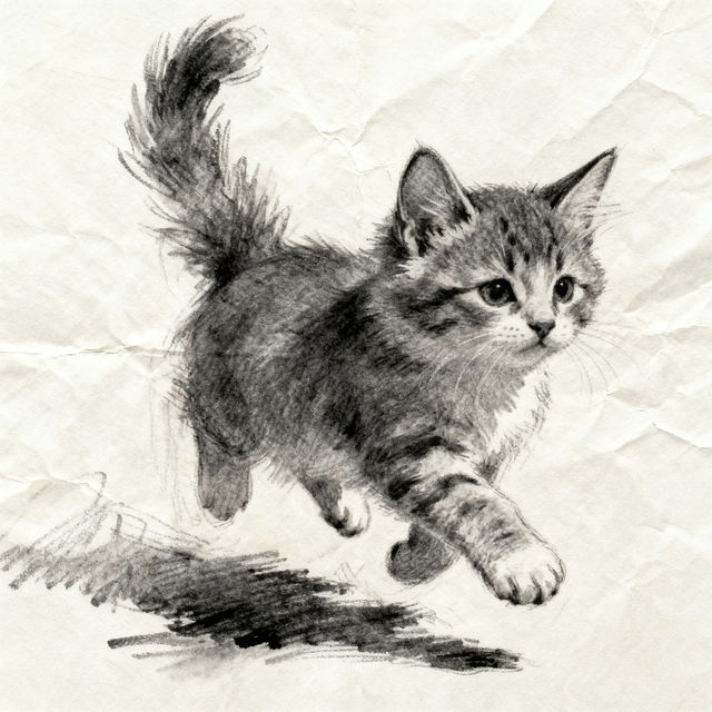 Cat Sketch Drawings - Made With AI gallery