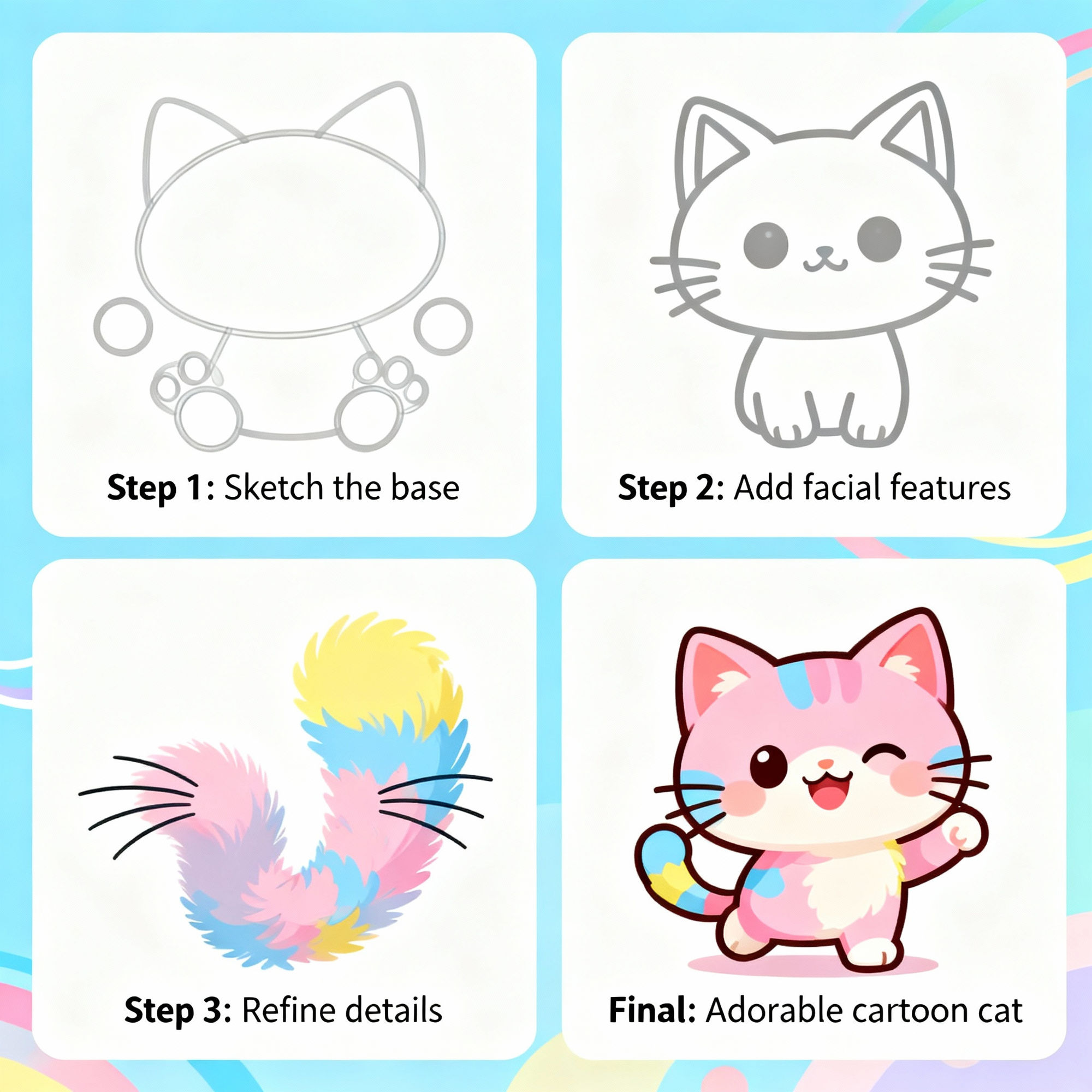 Cat Drawing Tutorial - AI Art Gallery & Guides
