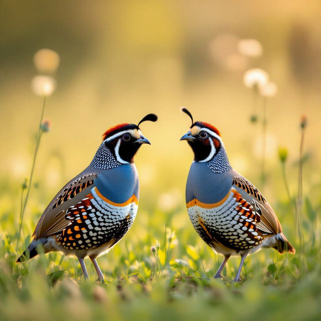 Male and Female Quail Pictures gallery