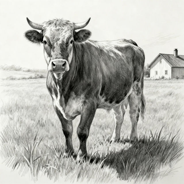 Cattle Drawings - Made With AI gallery