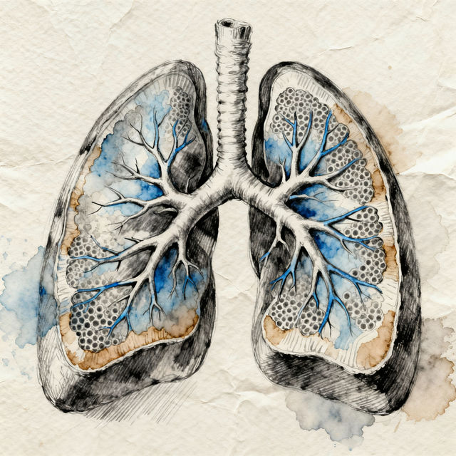 Lungs Sketch Art - AI Generated gallery