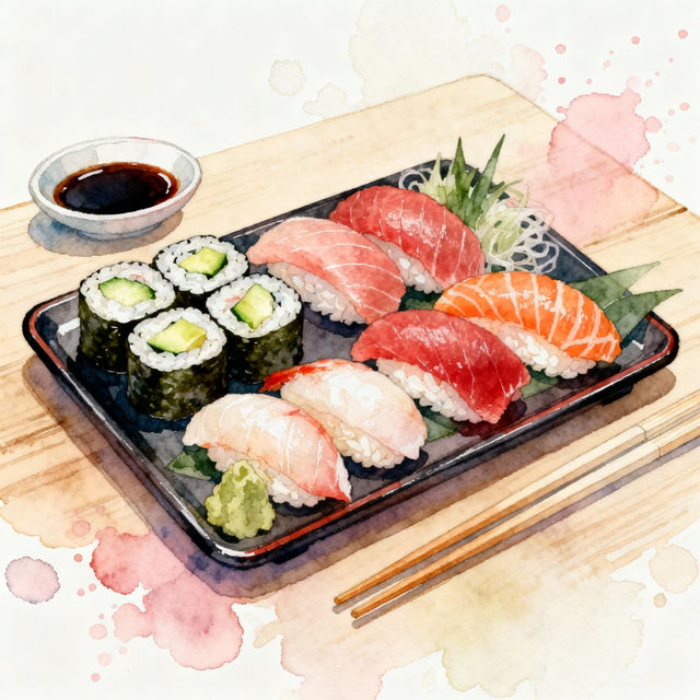 Sushi Drawings - AI Generated gallery