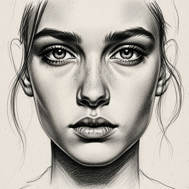 Explore AI-Generated Drawing Face Art gallery