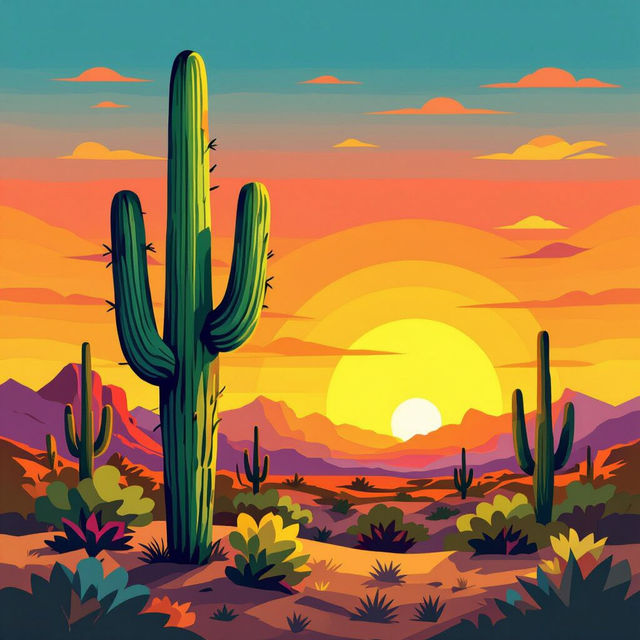 Cactus Wall Art - AI Generated gallery