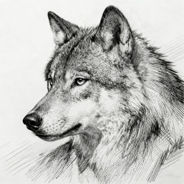 A Drawing Of A Wolf - AI Generated Art gallery