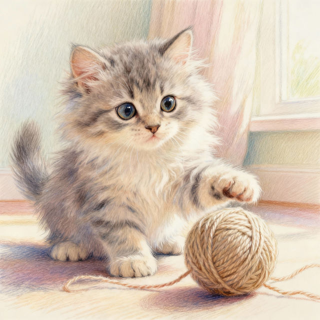 Cute Kitten Drawings - Made With AI gallery