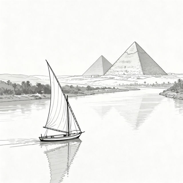 Nile River Drawing Easy gallery