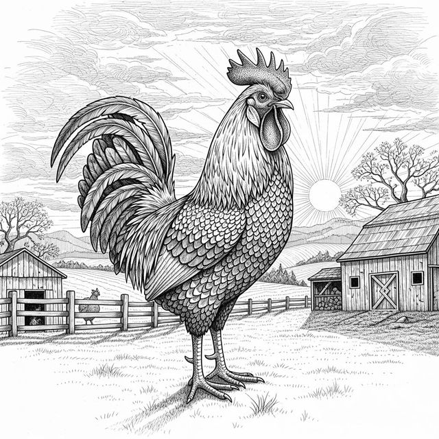 AI Rooster Drawing Gallery gallery