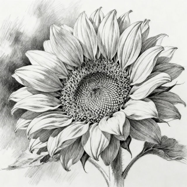 Drawings Of Sunflowers gallery