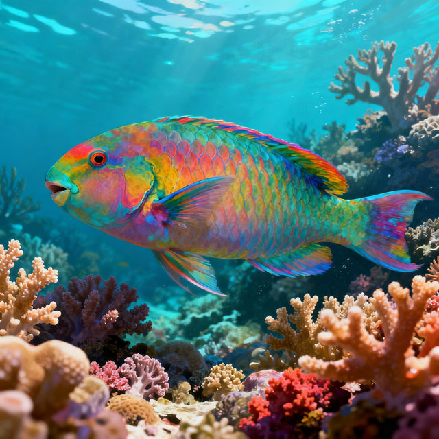 Parrot Fish Drawings - AI Generated Art gallery