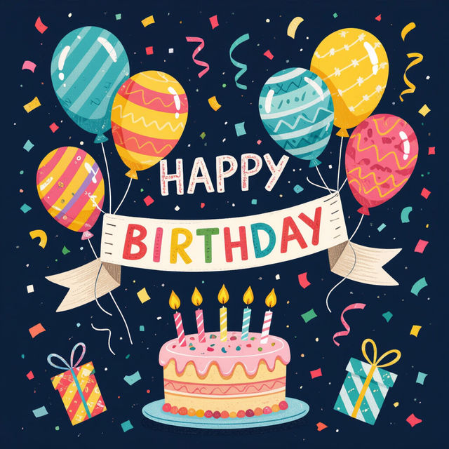 Happy Birthday Drawings Made With AI gallery