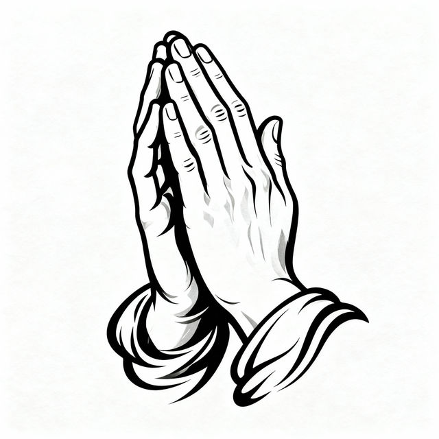 Praying Hands Clip Art Black and White gallery