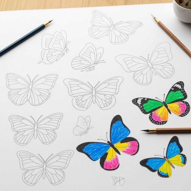 Easy Butterfly Drawings Gallery gallery