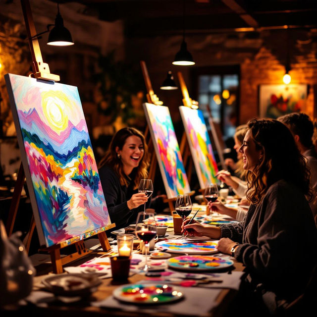 Paint and Sip Pictures - Made With AI gallery