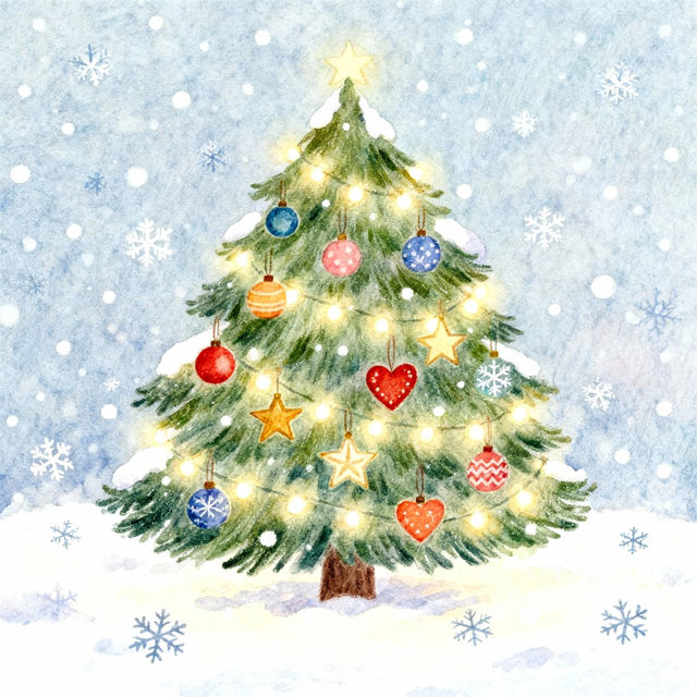 Beautiful Christmas Tree Drawings - Made With AI gallery