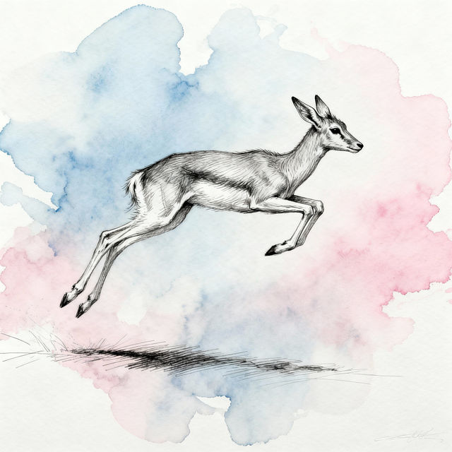 Gazelle Drawings - AI Generated gallery